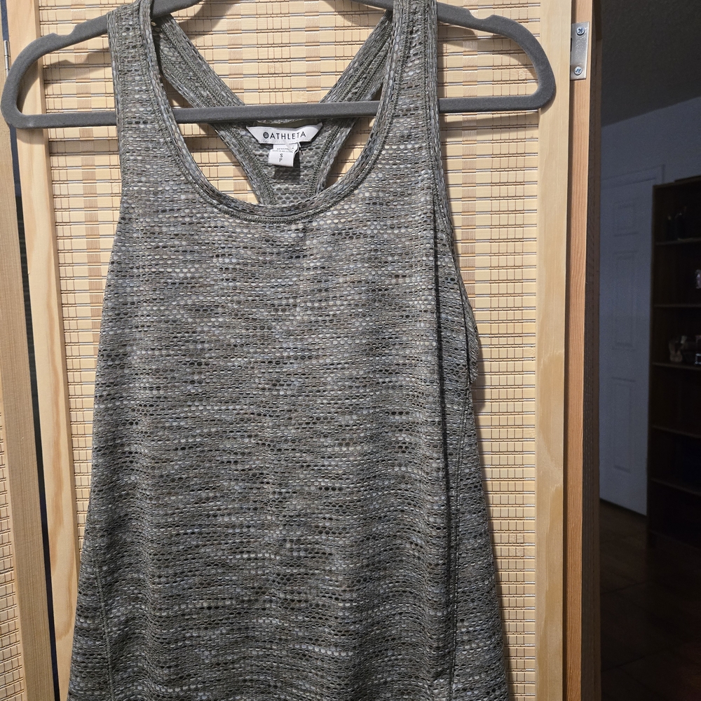 Athleta Textured Gray Tank Top